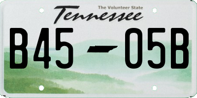 TN license plate B4505B