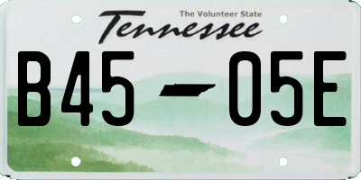 TN license plate B4505E