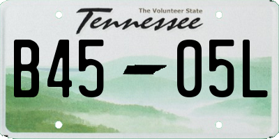 TN license plate B4505L