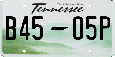 TN license plate B4505P