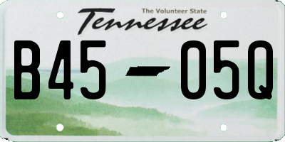 TN license plate B4505Q
