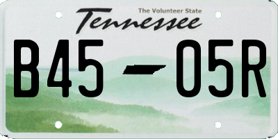 TN license plate B4505R