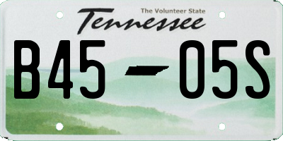TN license plate B4505S