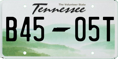 TN license plate B4505T