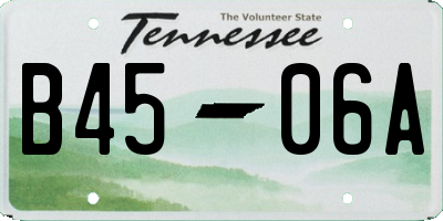 TN license plate B4506A