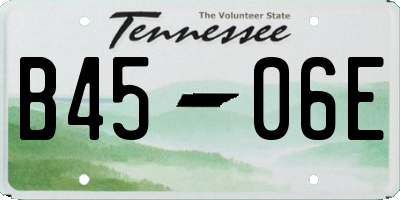 TN license plate B4506E
