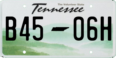 TN license plate B4506H