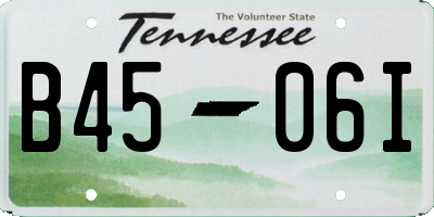 TN license plate B4506I
