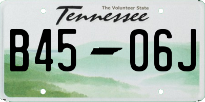 TN license plate B4506J