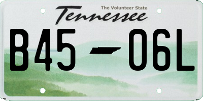 TN license plate B4506L