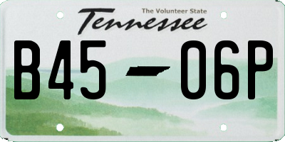 TN license plate B4506P