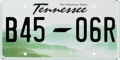 TN license plate B4506R