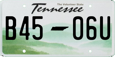 TN license plate B4506U