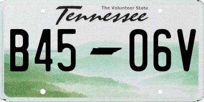 TN license plate B4506V