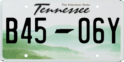 TN license plate B4506Y