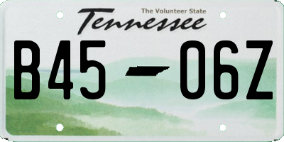 TN license plate B4506Z