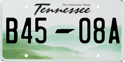 TN license plate B4508A