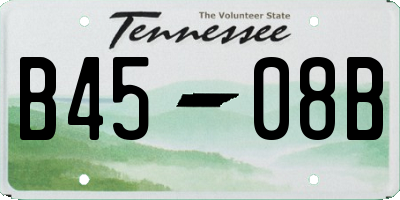 TN license plate B4508B