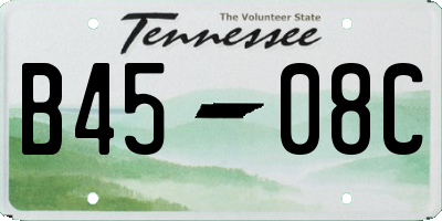 TN license plate B4508C