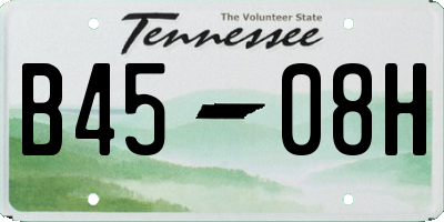 TN license plate B4508H