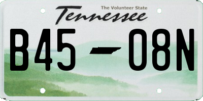 TN license plate B4508N