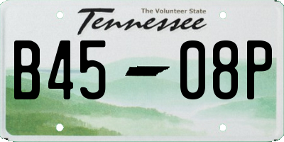 TN license plate B4508P