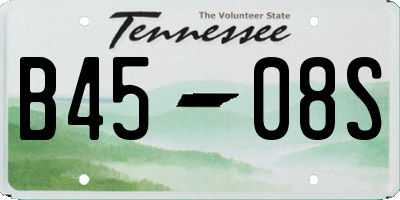 TN license plate B4508S