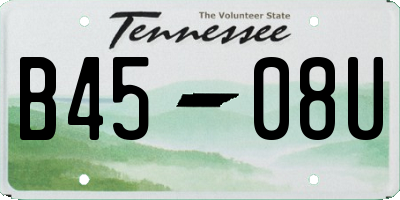 TN license plate B4508U