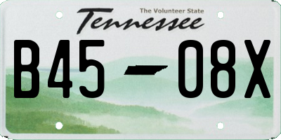 TN license plate B4508X