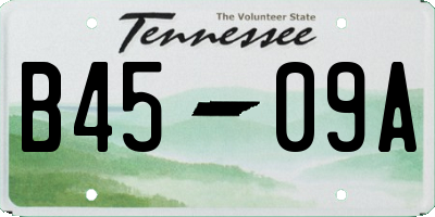 TN license plate B4509A