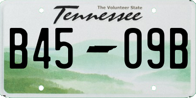 TN license plate B4509B