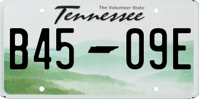 TN license plate B4509E