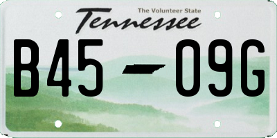 TN license plate B4509G