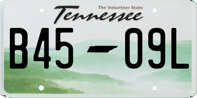 TN license plate B4509L