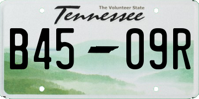 TN license plate B4509R