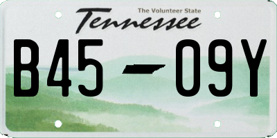 TN license plate B4509Y
