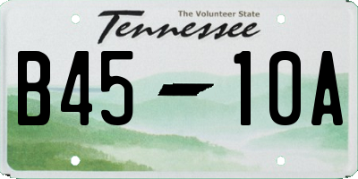 TN license plate B4510A