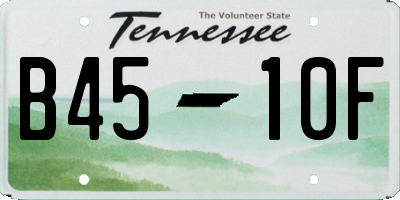 TN license plate B4510F