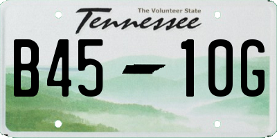TN license plate B4510G