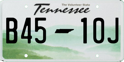 TN license plate B4510J
