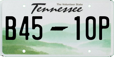 TN license plate B4510P