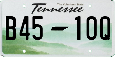 TN license plate B4510Q