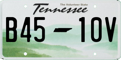 TN license plate B4510V