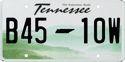 TN license plate B4510W