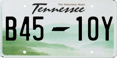 TN license plate B4510Y