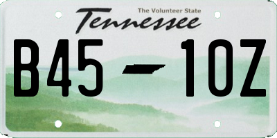 TN license plate B4510Z