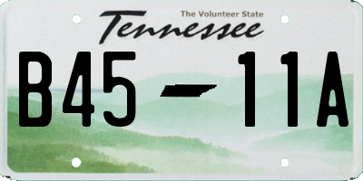 TN license plate B4511A