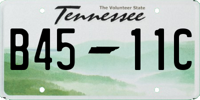 TN license plate B4511C