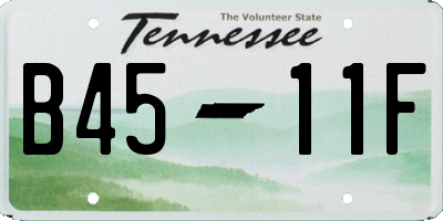 TN license plate B4511F