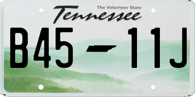 TN license plate B4511J
